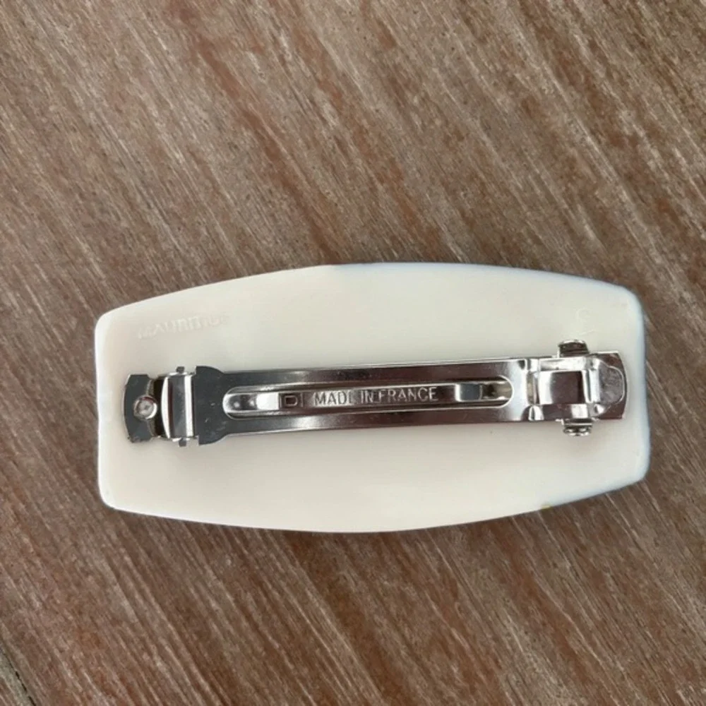 Vintage Hair Clip Black‎ Gold Ivory Colorblock Minimalist Quiet Luxury Barrette